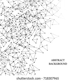 Abstract Geometric Background with Molecule Structure