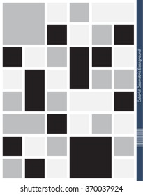 Abstract geometric Background. Mondrian Style.