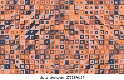 Abstract geometric background with a mosaic of earthytoned squares.  Perfect for website banners, social media posts, or textile designs.