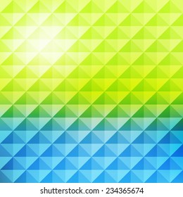 Fondo geométrico abstracto. Mosaico. Ilustración vectorial. Se puede usar para fondo de pantalla, fondo de página web, portada de libro.