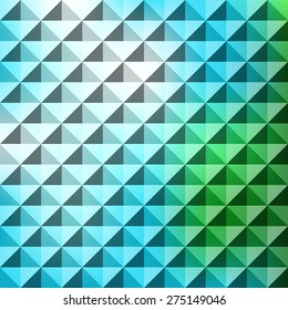 Abstrakter geometrischer Hintergrund. Mosaik. Vektorgrafik. Kann für Tapete, Web-Hintergrund, Buchumschlag verwendet werden.