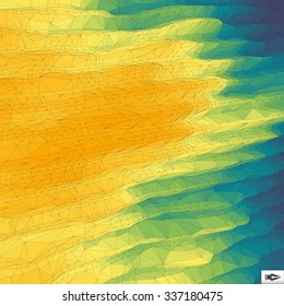 Abstract Geometric Background. Mosaic Vector Illustration. Design Template. Perspective Grid Texture.