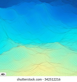 Abstract Geometric Background. Mosaic Vector Illustration. Design Template. Perspective Grid Texture.
