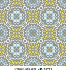 Abstract geometric background. Mosaics tiled retro vintage vector seamless pattern
