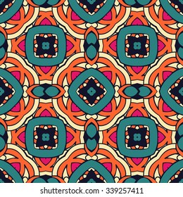 Abstract geometric background. Mosaics tiled retro vintage vector seamless pattern
