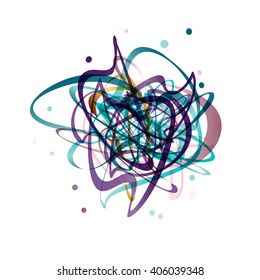 Abstract geometric background. Moving colorful lines design. Vector Illustration.