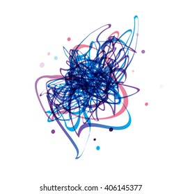 Abstract geometric background. Moving colorful lines design. Vector Illustration.