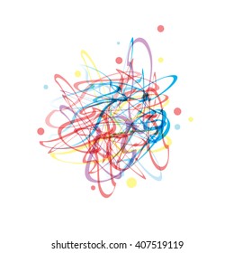 Abstract geometric background. Moving colorful lines design. Vector Illustration.