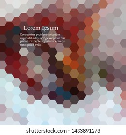 Abstract geometric background of multicolored hexagonal shapes. Idea for your design project.