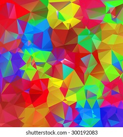 Abstract geometric background. Multicolored triangles. Pattern of crystal geometric shapes. For web site construction, mobile applications, banners, corporate brochures, book covers, layouts etc.