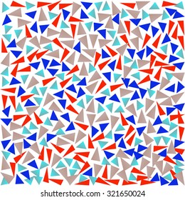 Abstract geometric background. Multicolored triangles. Beautiful inscription. Triangle background with bright lines. Pattern of crystal geometric shapes. Multicolor mosaic banner
