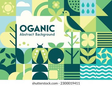 Abstrakter geometrischer Hintergrund mit Naturdesign