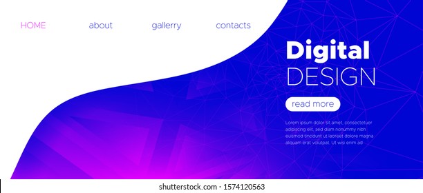 Abstract Geometric Background. Neon 3d Gradient Pattern. Gradient Vector Polygon Layout. Technology Diamond Design. Glow Geometric Mosaic Poster. Vibrant Triangular Background. Graphic Polygon Banner.