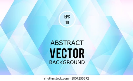 Abstract geometric background neon 
 blue turquoise diamonds. Modern business brochure, leaflet, flyer, cover template