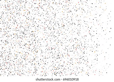Abstract geometric background. Numerous colorful dots scattered on white background