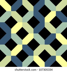 Abstract geometric background on black, vector