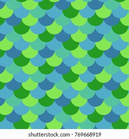 Abstract geometric background on a marine theme. Waves a multicolored pattern or squama texture. The texture of fish scales