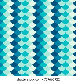 Abstract geometric background on a marine theme. Waves a multicolored pattern or squama texture. The texture of fish scales