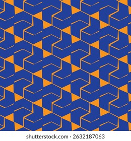 abstract geometric background on orange