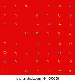 Abstract Geometric background on red