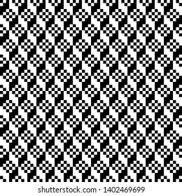 Abstract geometric background with optical 3d illusion. Black and white texture. Seamless pattern.