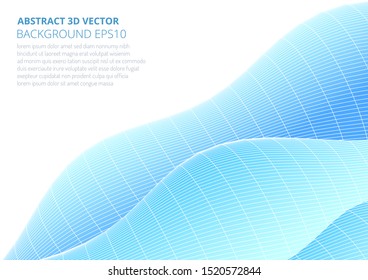 Abstract geometric background. Optical illusion of the material surface. 3D modeling of objects.