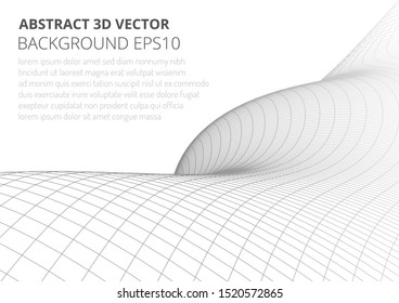 Abstract geometric background. Optical illusion of the material surface. 3D modeling of objects.