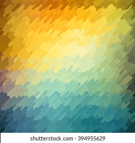 Abstract geometric background with orange, blue and yellow color. Vector illustration Summer sunny design