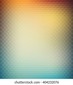 Abstract geometric background with orange, blue and yellow triangles. illustration Summer sunny design.