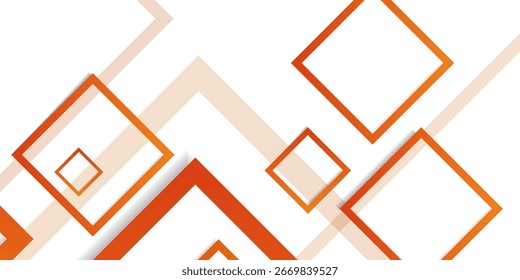 Fondo geométrico Abstractas con Formas de diamante naranja. diseño moderno de moda en Ilustración vectorial
