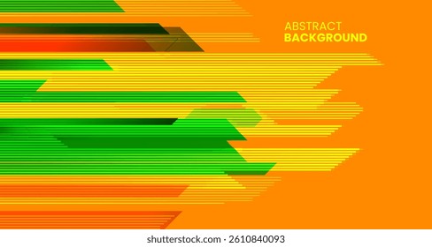 Abstract geometric background in orange. Stock vector illustration.