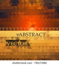 Abstract geometric background from orange and yellow triangles.