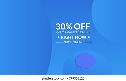 Abstract geometric background with ovals. Modern template for social media banner. Contemporary material design with realistic shadow over flat gradient background.