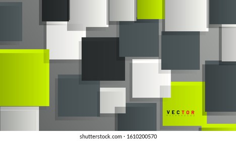 Abstract geometric background. Overlapping 3d squares. Vector Illustration For Wallpaper, Banner, Background, Card, landing page , etc