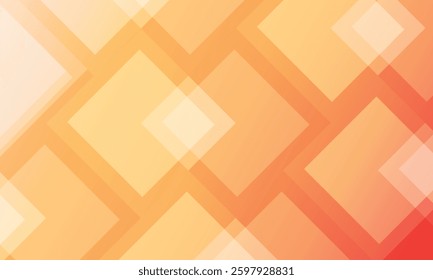 Abstract geometric background with overlapping orange squares