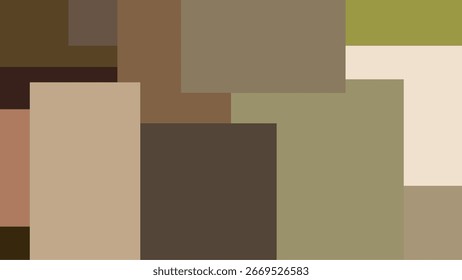 Fundo geométrico abstrato com retângulos sobrepostos em tons terrosos quentes, design minimalista moderno para arte e decoração digitais