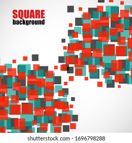 Abstract geometric background with overlapping squares