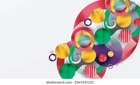 Abstract Geometric Background with Overlapping Transparent Shapes