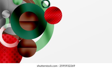 Abstract Geometric Background with Overlapping Transparent Shapes