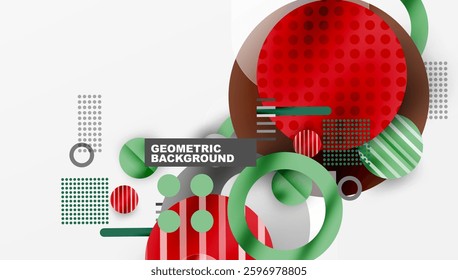 Abstract Geometric Background with Overlapping Transparent Shapes