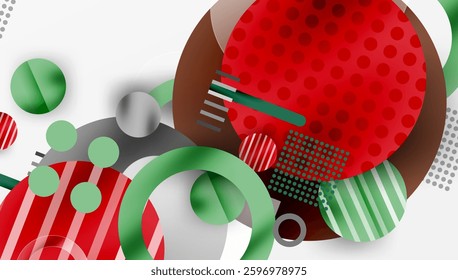 Abstract Geometric Background with Overlapping Transparent Shapes