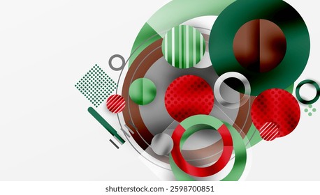 Abstract Geometric Background with Overlapping Transparent Shapes