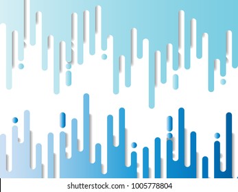 Abstract geometric background with paper art style. rounded shapes flow of melting ice or paint. Vector illustration.