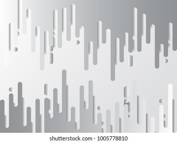 Abstract geometric background with paper art style. rounded shapes flow of melting ice or paint. Vector illustration.