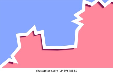 Abstract Geometric Background with paper Colors. pink gradient background. horizontal banner template. abstract motion line illustration. pastel blue with 3d geometric wavy lines shape
