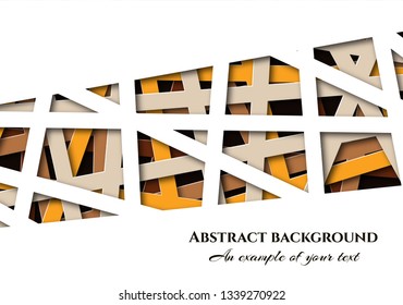 Abstract geometric background in paper cut style. 3d design for banners, flykrov, advertising, posters. Pattern in vector illustration
