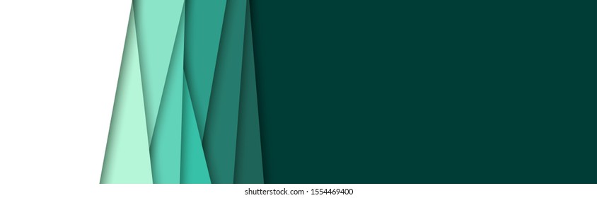 Abstract geometric background in paper cut style. Straight lines. Horizontal banner. Design for brochures, posters, flyers, advertising. Place for text. Vector.