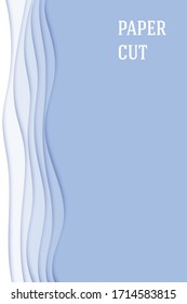 Abstrakter geometrischer Hintergrund im Papierschnitt-Stil. Glatte Linien. Design für Broschüren, Plakate, Flyer, Werbung. Vektorgrafik