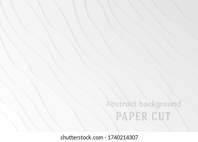 Abstract geometric background in paper cut style. Smooth lines. Design for brochures, posters, flyers, advertising. Vector illustration