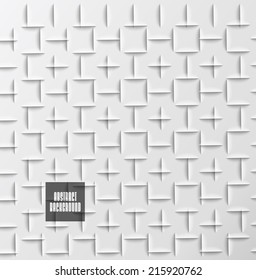 Abstract geometric background,  paper cut texture with shadow. Simple clean background texture, interior wall panel pattern.